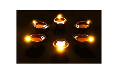 LED Water-Sensor Diyas (Plastic, Ambient Glow Lights)