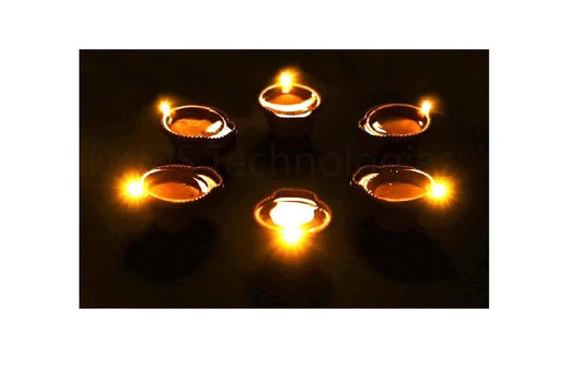 LED Water-Sensor Diyas (Plastic, Ambient Glow Lights)