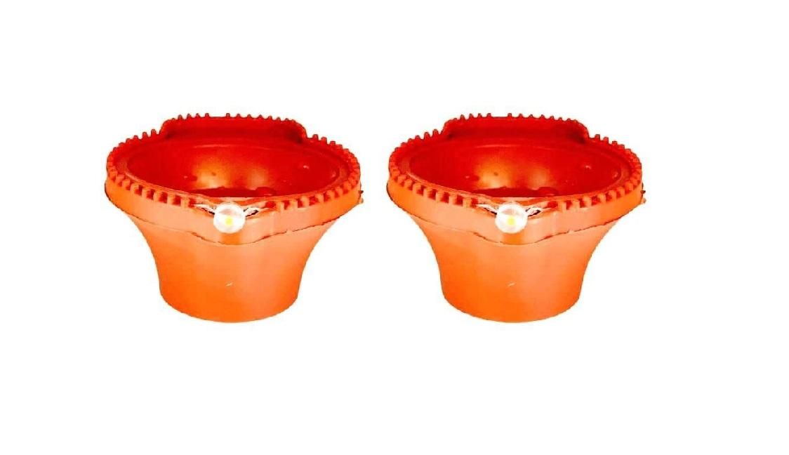 LED Water-Sensor Diyas (Plastic, Ambient Glow Lights)