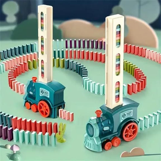🧩 Domino Express Train – Endless Fun for Curious Kids!