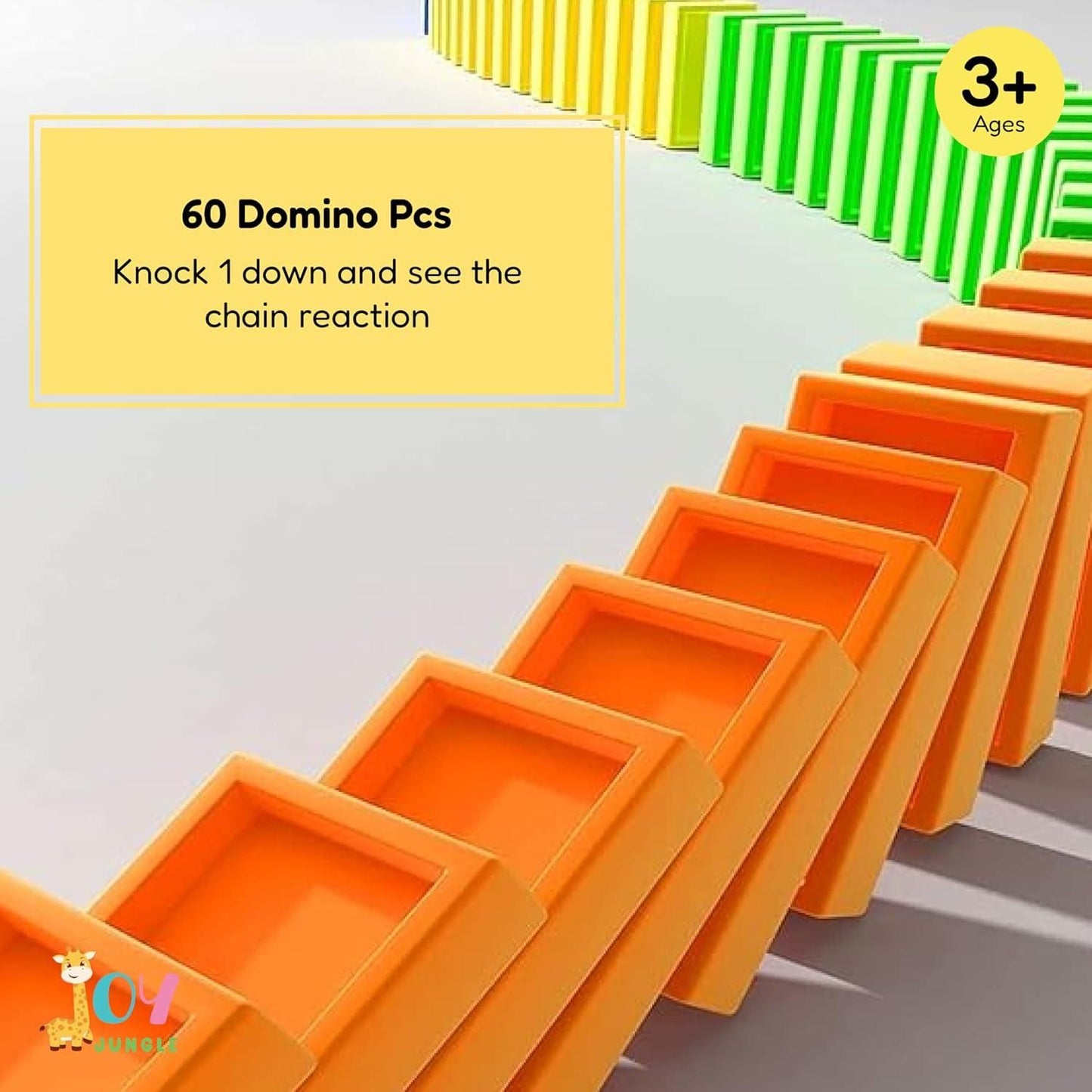 🧩 Domino Express Train – Endless Fun for Curious Kids!