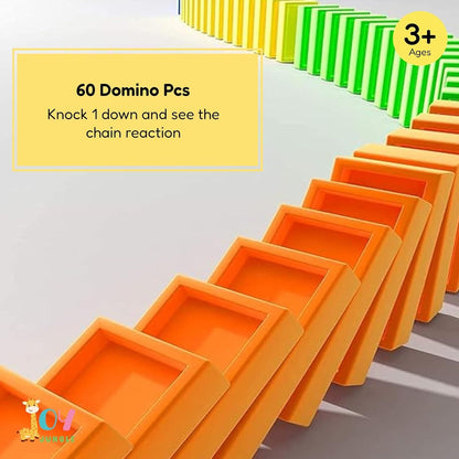 🧩 Domino Express Train – Endless Fun for Curious Kids!