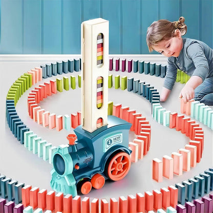 🧩 Domino Express Train – Endless Fun for Curious Kids!